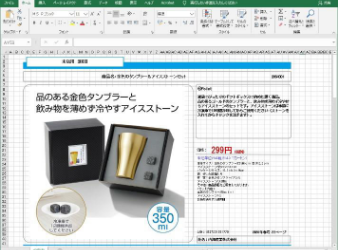 商品提案書（エクセル）画像